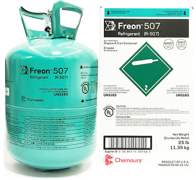 R-507 Refrigerants 25lb - R-22 replacement (Won't ship to CALIFORNIA)
