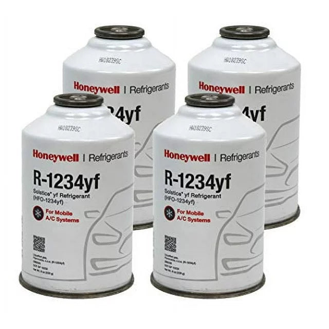 Honey Well Genuine 8oz R1234YF Refrigerant (4 8oz Cans) HD Brass