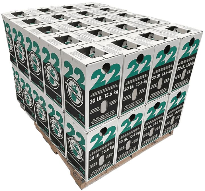 R22 FULL PALLET (40 Cylinders x 30lb)