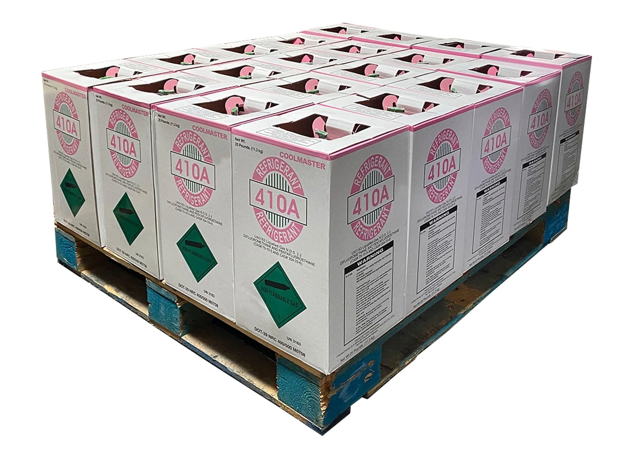 Half Pallet of R410 Refrigerant 20 x 25lb Cylinders